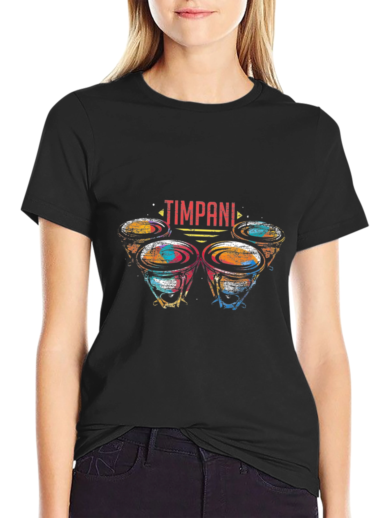 Timpani Drum Graphic Black T-Shirt