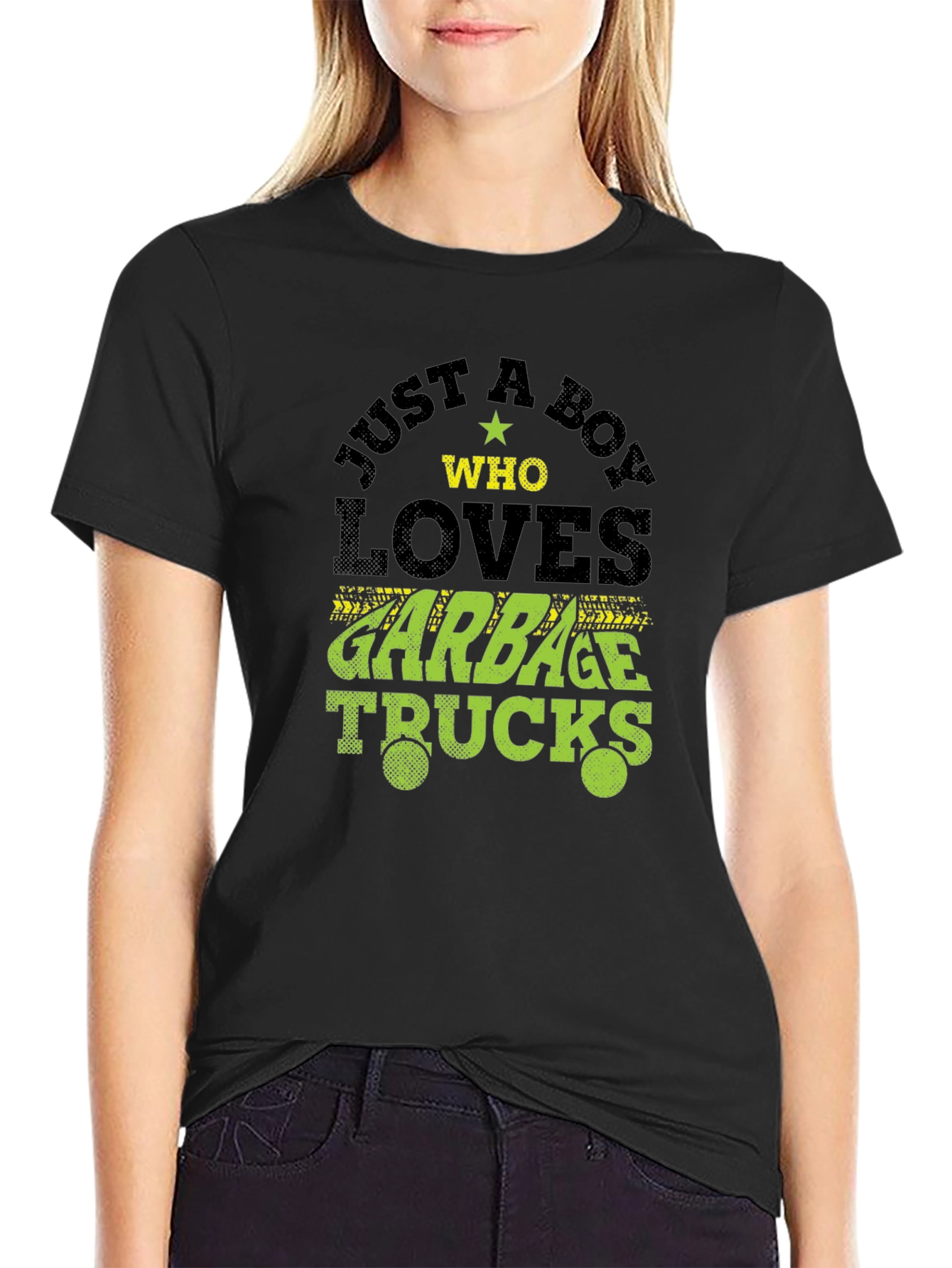Boy Who Loves Garbage Trucks Graphic T-Shirt